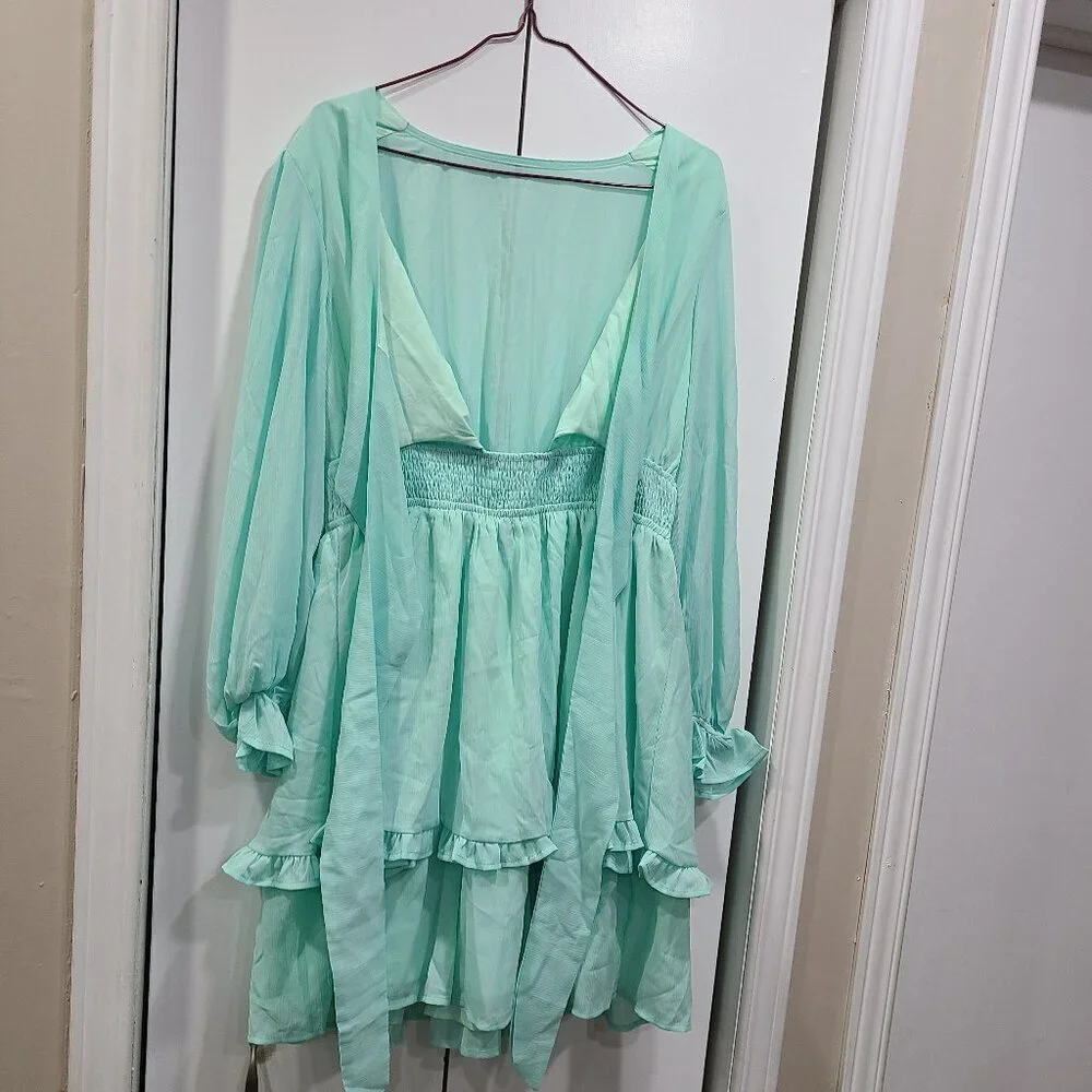 🥵 NWOT dress with ruffle bottom - Picture 3 of 5